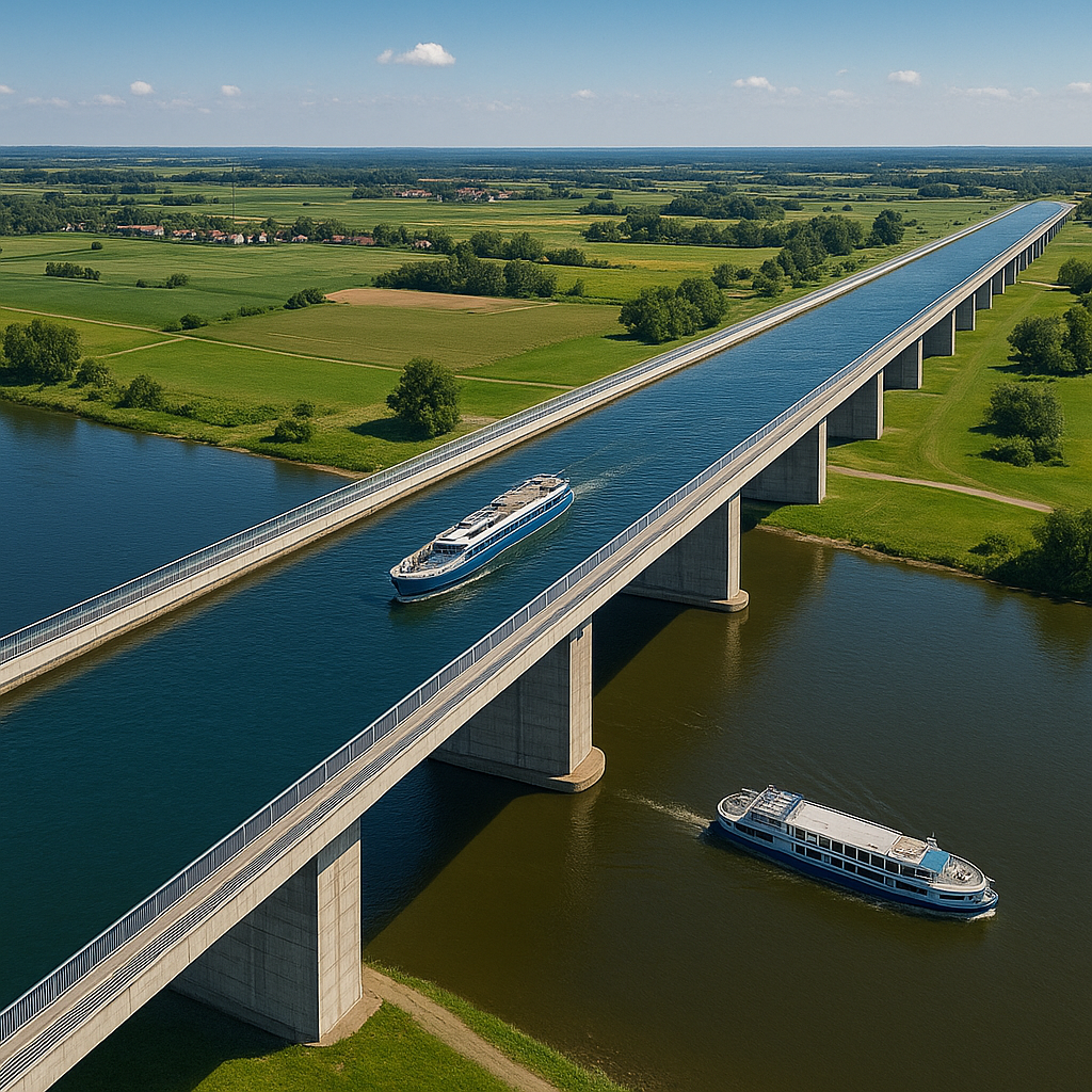 Magdeburg Water Bridge: जर्मनी का वो अनोखा पुल जो पानी पर बना है!