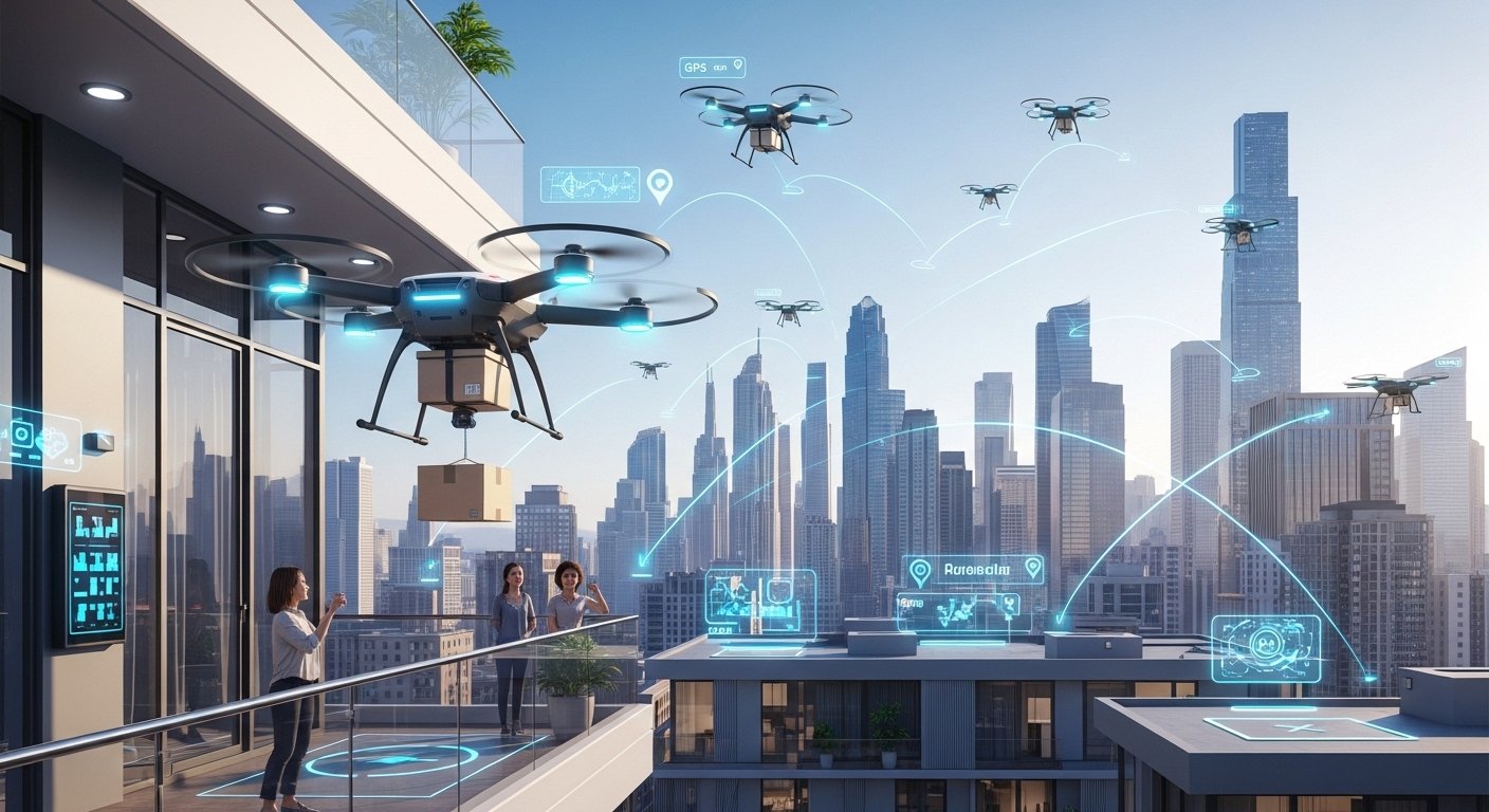Sky Delivery Drones Bringing Your Orders to Your Doorstep