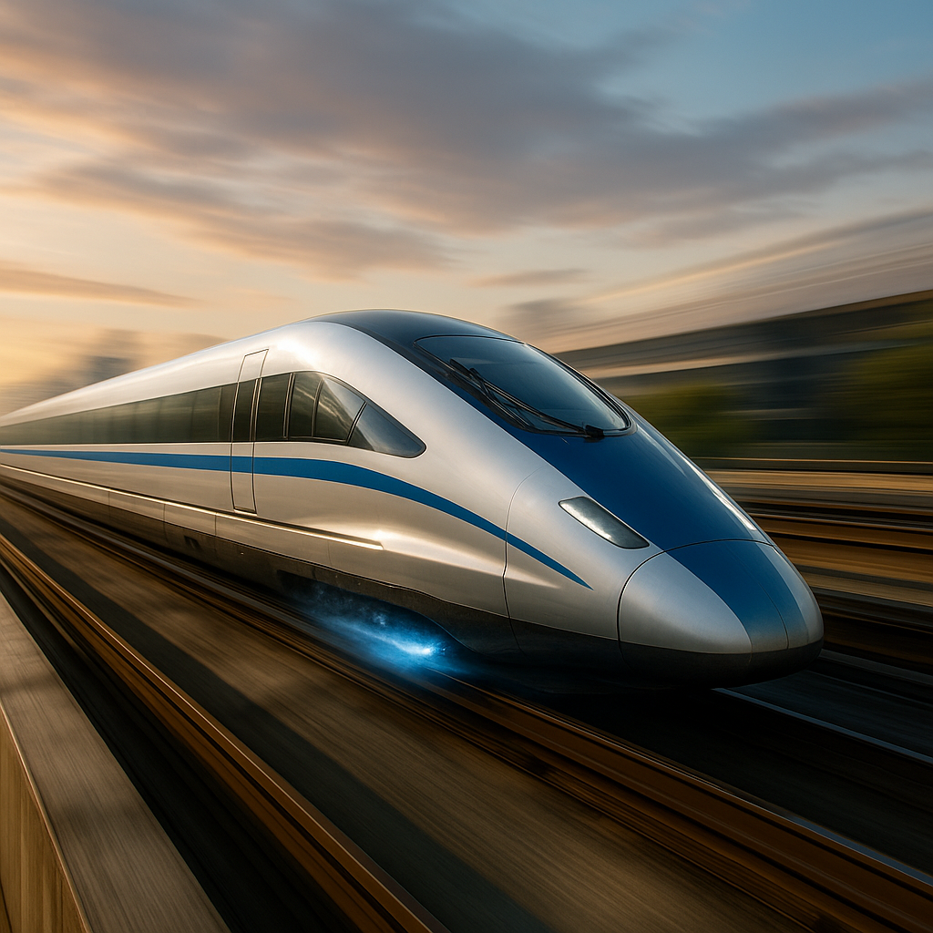 Maglev Train Flying at 600 kmh Without Wheels