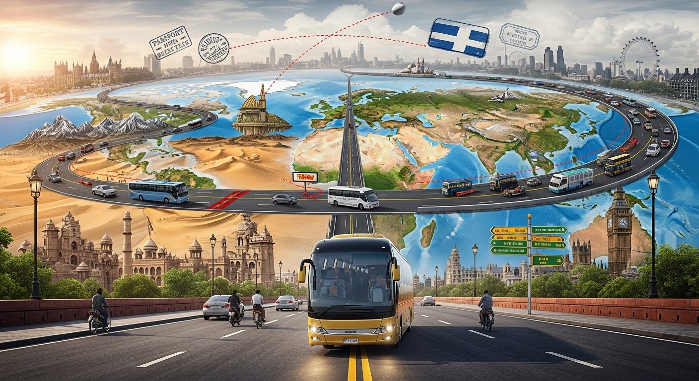 Delhi to London by Bus