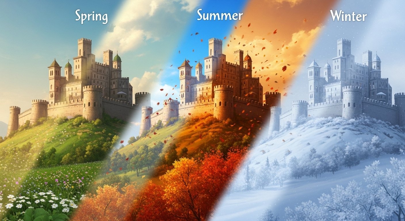 The fortress that changes color with the seasons