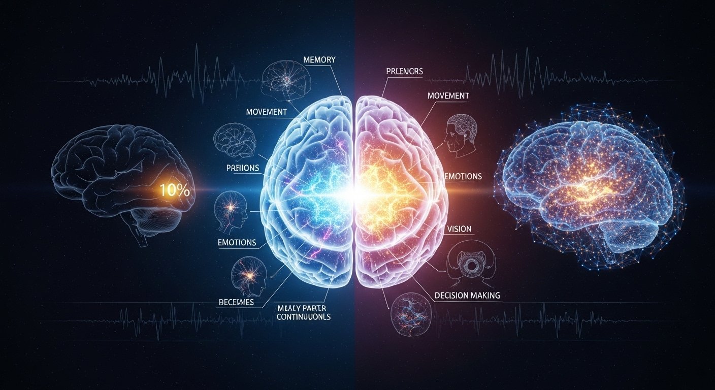 Debunking myths of brain unused portions